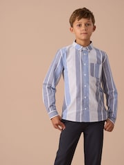 Angel & Rocket Blue Ralph Oxford Stripe 100% Cotton Shirt - Image 1 of 6