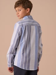 Angel & Rocket Blue Ralph Oxford Stripe 100% Cotton Shirt - Image 2 of 6