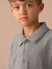 Angel & Rocket Green Rex Washed 100% Cotton Polo Shirt - Image 4 of 7