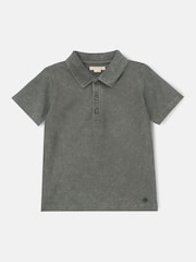 Angel & Rocket Green Rex Washed 100% Cotton Polo Shirt - Image 5 of 7