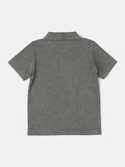 Angel & Rocket Green Rex Washed 100% Cotton Polo Shirt - Image 6 of 7