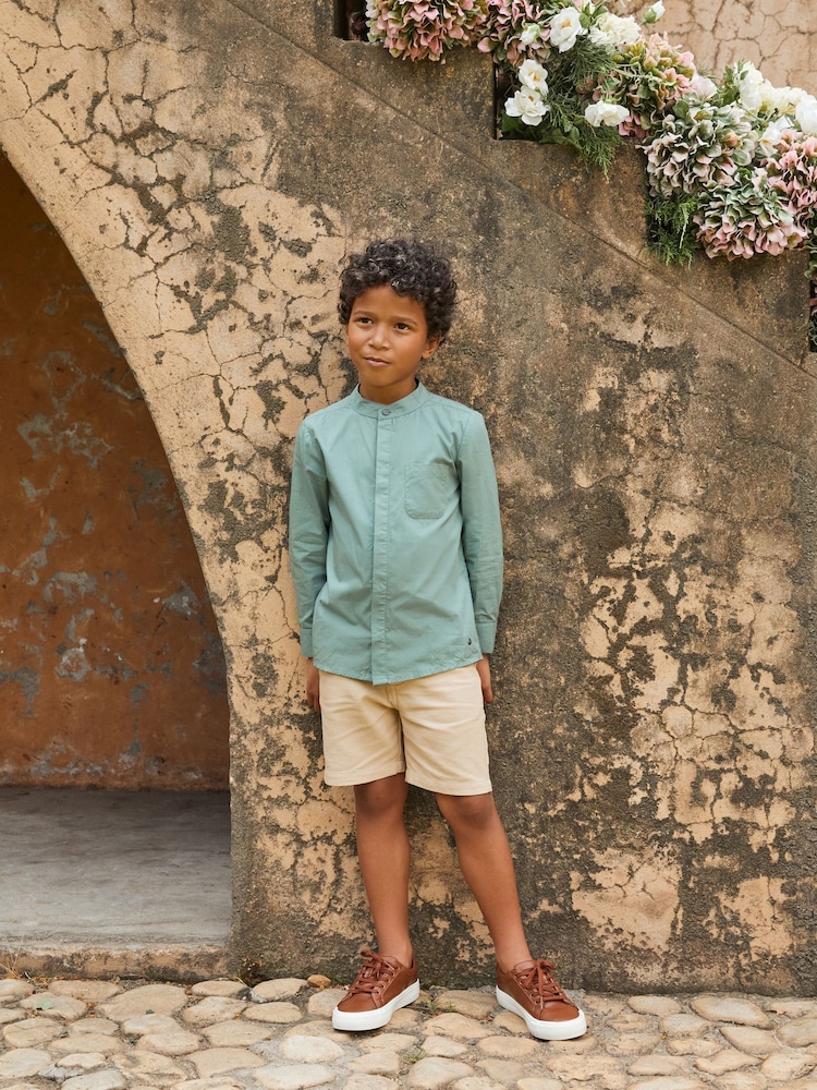 Angel & Rocket Cream Luca Textured Smart Shorts - Image 2 of 8 Angel & Rocket Cream Luca Textured Smart Shorts - Image 2 of 8