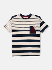 Angel & Rocket Lewis Textured Stripe Block 100% Cotton T-Shirt - Imagen 6 de 8