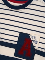 Angel & Rocket Lewis Textured Stripe Block 100% Cotton T-Shirt - Imagen 8 de 8