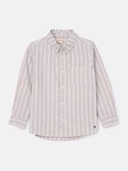 Angel & Rocket Cream Ralph Oxford Stripe 100% Cotton Shirt - Image 5 of 7