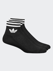 adidas Originals Black Ankle Socks 3 Pack - Image 2 of 5