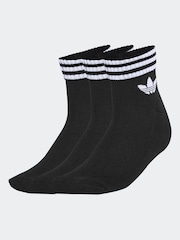 adidas Originals Black Ankle Socks 3 Pack - Image 3 of 5