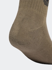adidas Originals Green Mid Ankle Socks 3 Pack - Image 4 of 4