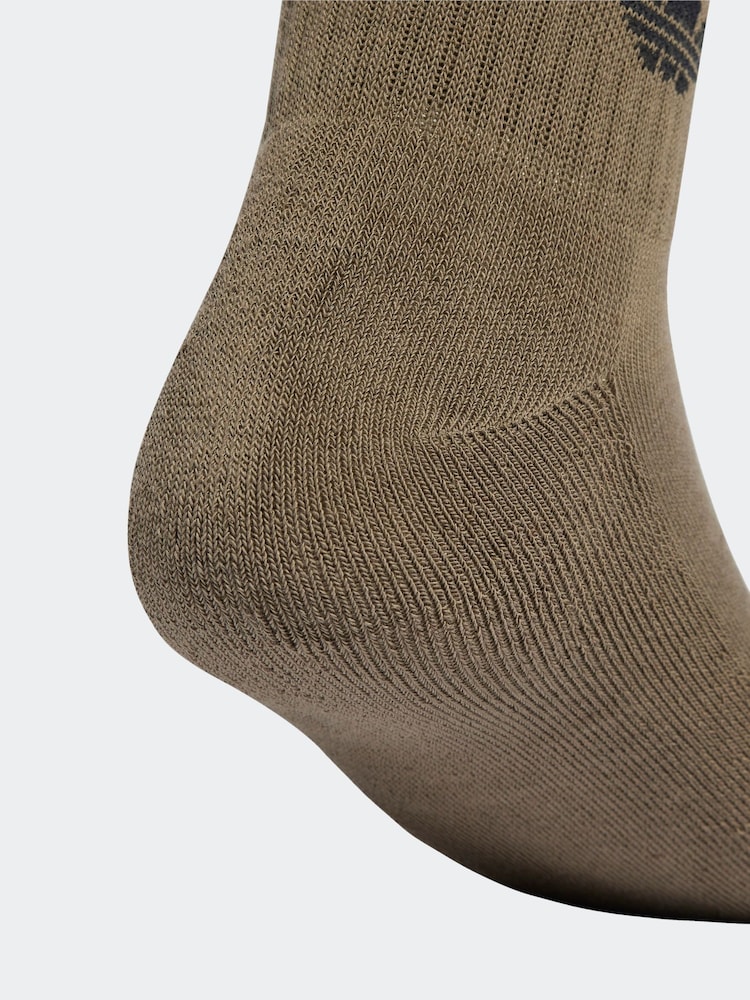 adidas Originals Green Mid Ankle Socks 3 Pack - Image 4 of 4