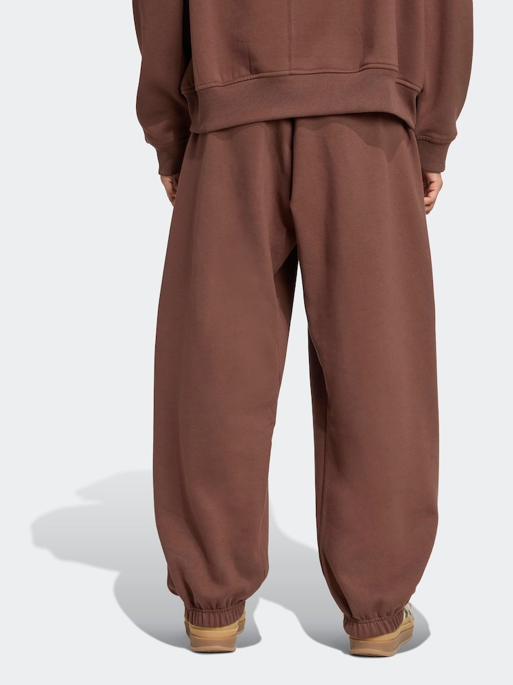 adidas Originals Brown Essentials Linear Loose Cuffed Joggers - Image 2 of 6