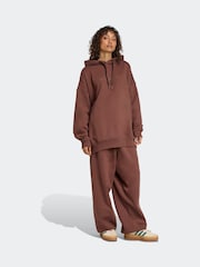 adidas Originals Brown Essentials Linear Loose Cuffed Joggers - Image 3 of 6