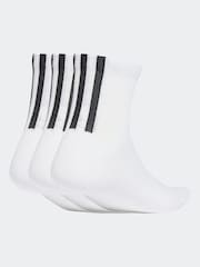 adidas Originals White 3 Stripe 3 Pack 1/4 Socks - Image 2 of 4