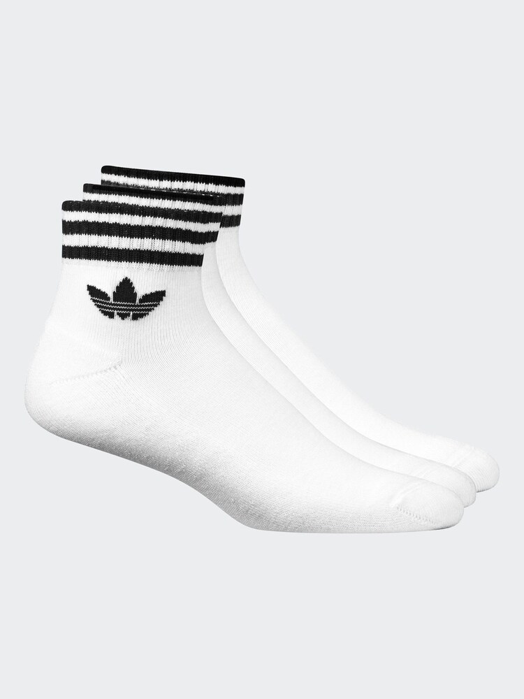 adidas Originals White Ankle Socks 3 Pack - Image 2 of 5 adidas Originals White Ankle Socks 3 Pack - Image 2 of 5