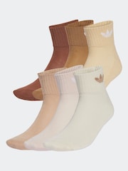 adidas Originals Brown Ankle 3 Pack Socks - Image 1 of 4