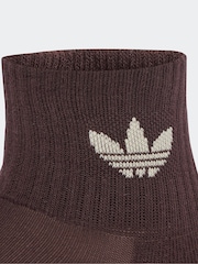 adidas Originals Pink Mid Ankle Socks 3 Pack - Image 3 of 4