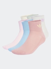 adidas Originals Pink Ankle 3 Pack Socks - Image 1 of 4