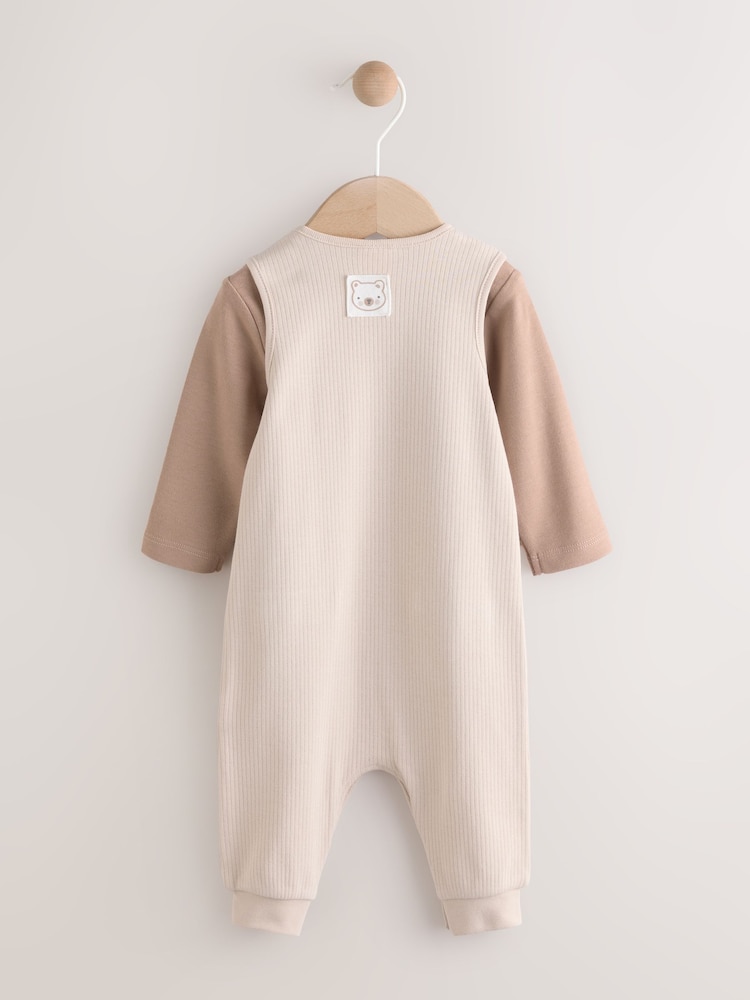 Neutral Jersey Dungaree and Bodysuit Baby Set (0mths-2yrs) - Image 2 of 8