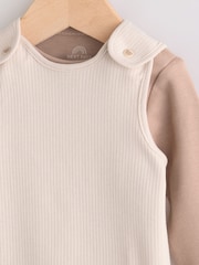 Neutral Jersey Dungaree and Bodysuit Baby Set (0mths-2yrs) - Image 4 of 8