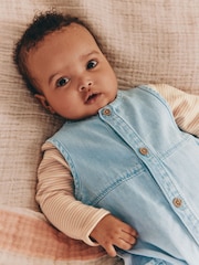 Denim Blue Dungaree and Bodysuit Baby Set (0mths-2yrs) - Image 2 of 15