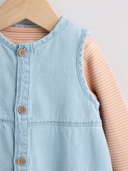 Denim Blue Dungaree and Bodysuit Baby Set (0mths-2yrs) - Image 6 of 15