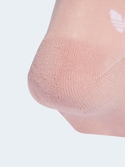 adidas Originals Pink Ankle Socks 3 Pack - Image 2 of 4