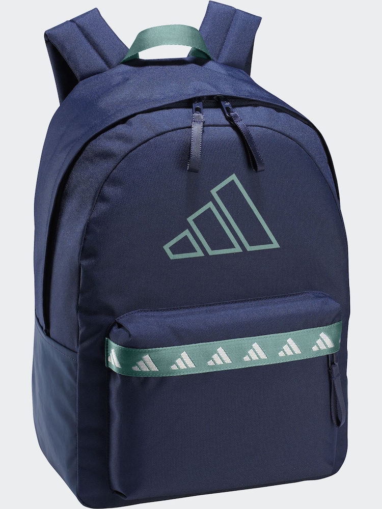 adidas Blue Classic Tape Backpack - Image 1 of 1