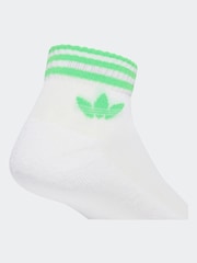 adidas Originals White Chrome Ankle Socks 3 Pack - Image 5 of 5