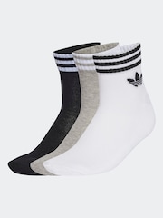 adidas Originals White Ecru Ankle Socks 3 Pack - Image 1 of 5
