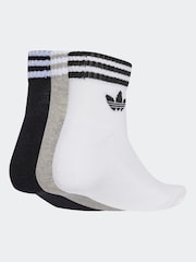 adidas Originals White Ecru Ankle Socks 3 Pack - Image 3 of 5