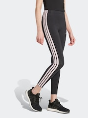 adidas Black Essentials 3-Stripes Cotton Leggings - Image 3 of 6