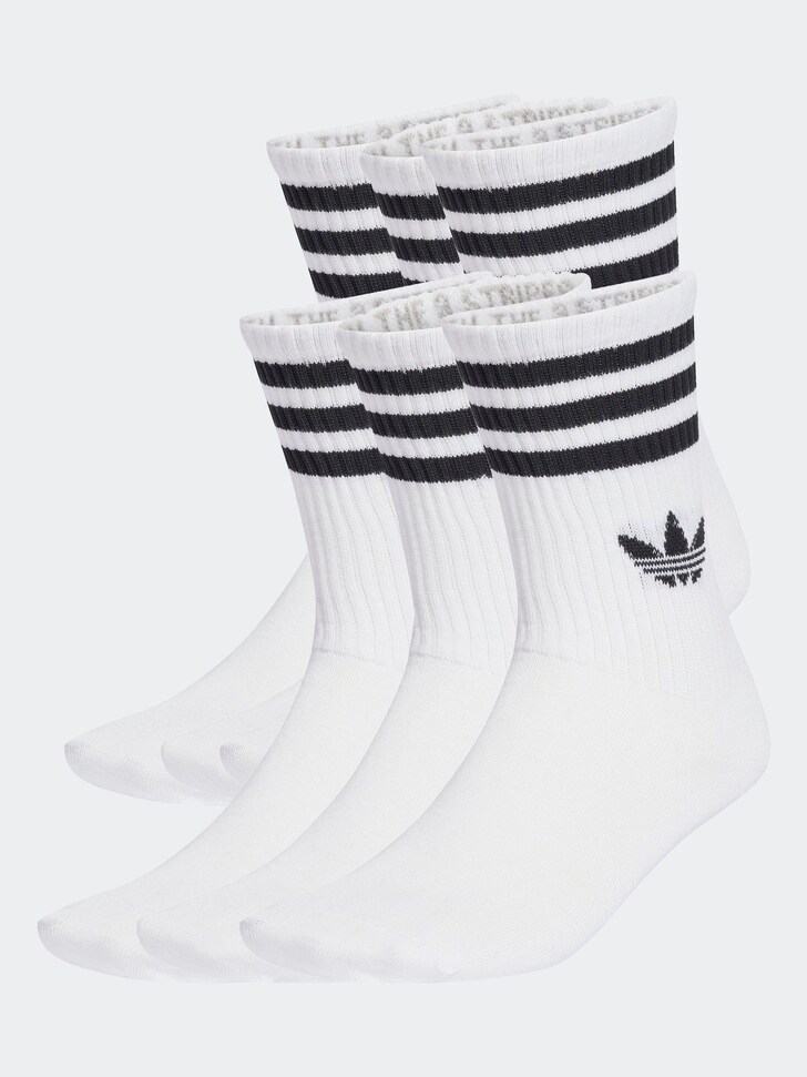 adidas Originals Black 6 Pack Crew Socks 6 Pack