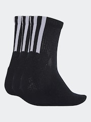 adidas Originals Black 3 Stripe 3 Pack 1/4 Socks - Image 2 of 4