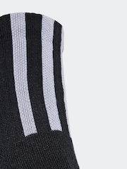 adidas Originals Black 3 Stripe 3 Pack 1/4 Socks - Image 3 of 4