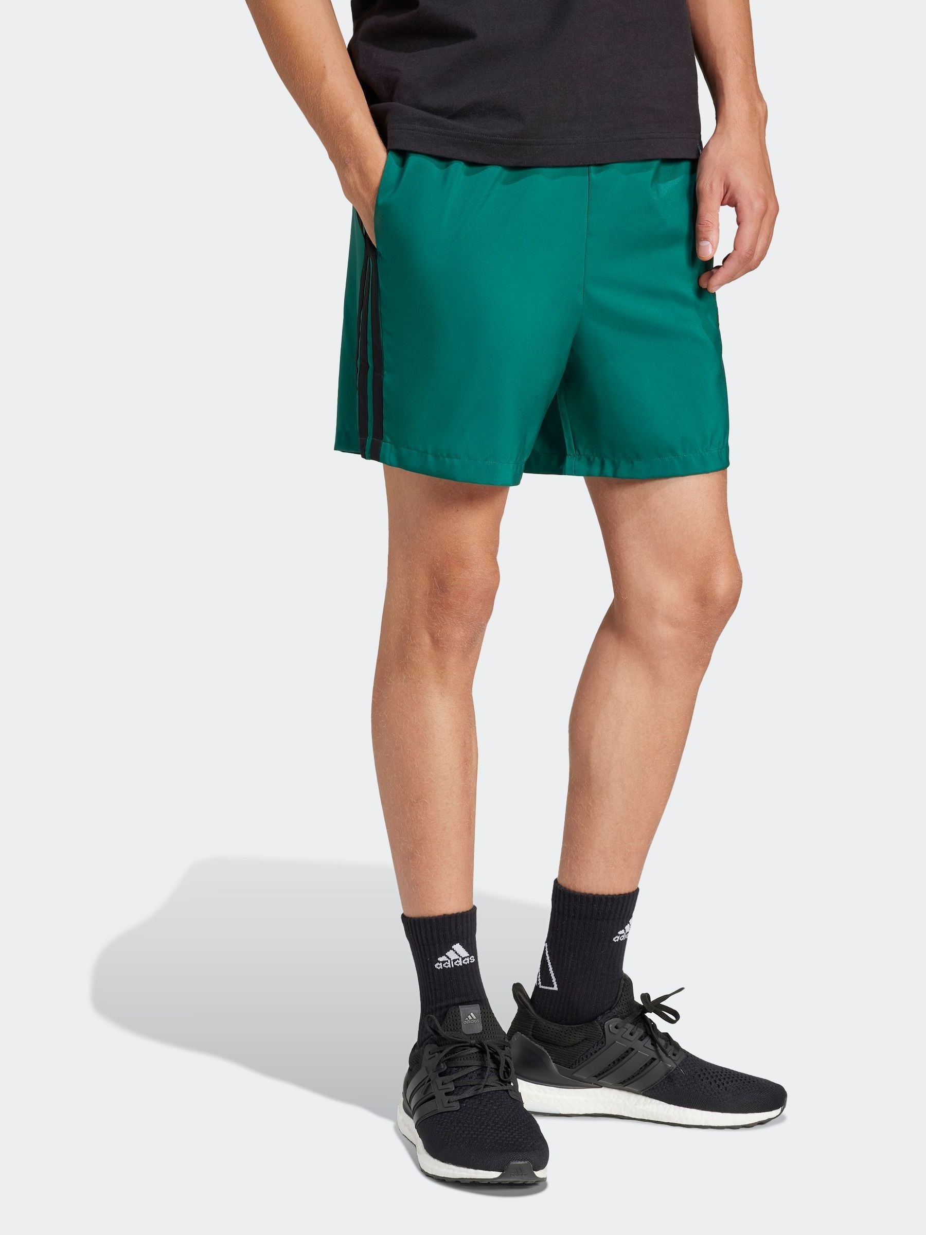 Buy adidas Green Dark Essentials 3-Stripes Chelsea Shorts