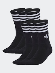 adidas Originals Black Crew Socks 6 Pack - Image 1 of 4