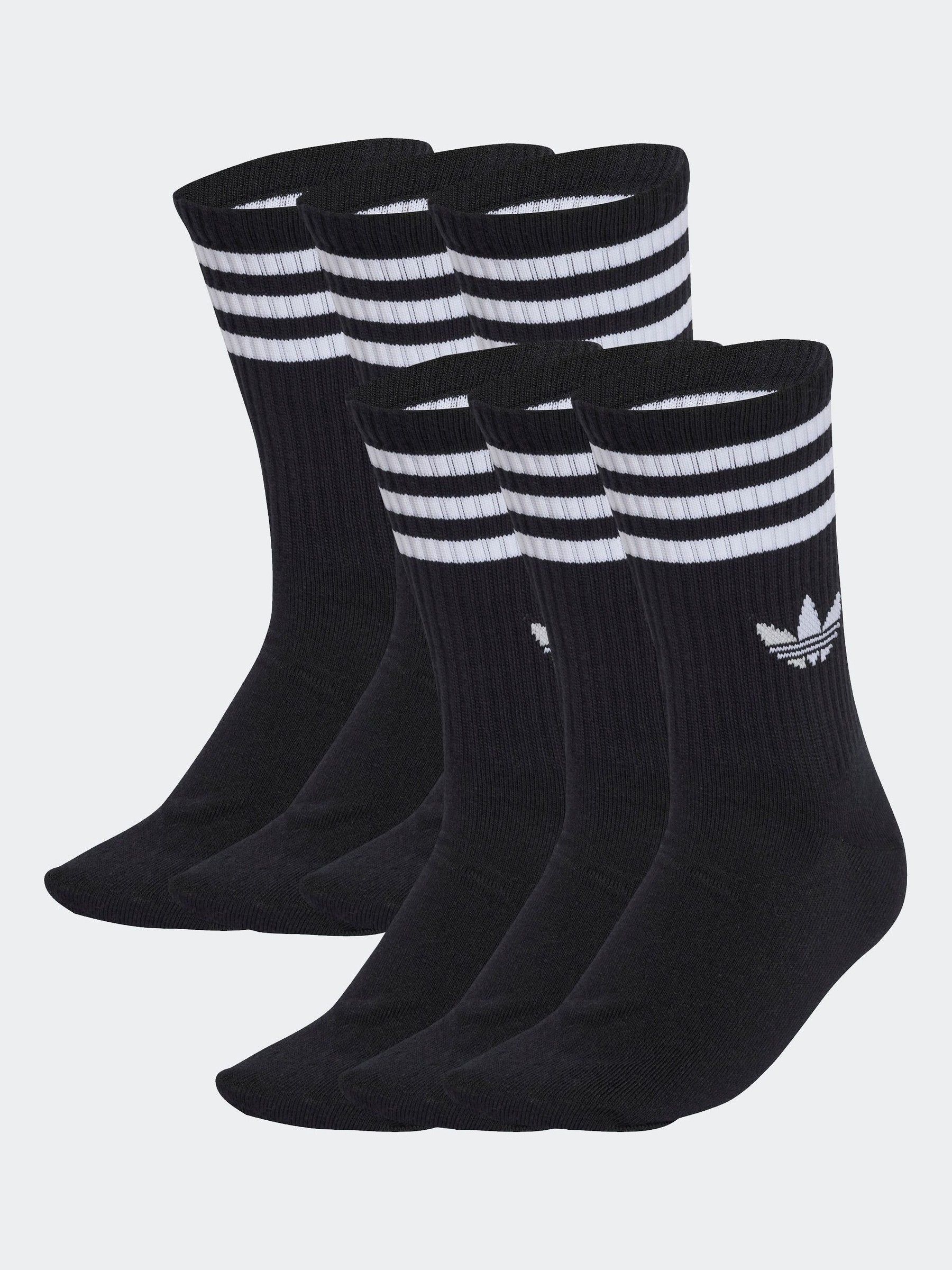 adidas Originals Black 6 Pack Crew Socks 6 Pack view 1