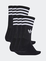 adidas Originals Black Crew Socks 6 Pack - Image 2 of 4