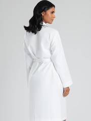 Loungeable White 100% Cotton Waffle Robe - Image 2 of 5