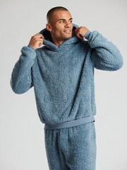Loungeable Vintage Sherpa Herren-Hoodie mit Stofffutter in der Kapuze - Bild 1 von 5