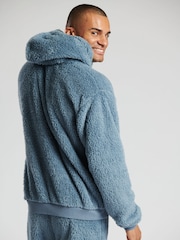 Loungeable Vintage Sherpa Herren-Hoodie mit Stofffutter in der Kapuze - Bild 2 von 5