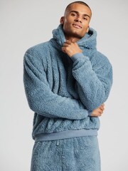 Loungeable Vintage Sherpa Herren-Hoodie mit Stofffutter in der Kapuze - Bild 3 von 5