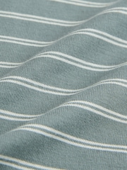 Grey Graphic Print Relaxed Fit Stripe Heavyweight 100% Cotton T-Shirt - Image 8 of 10