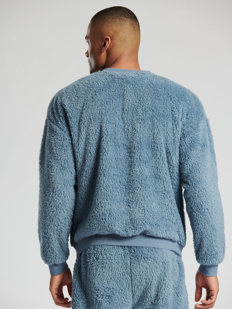 Loungeable Vintage Sherpa Mens dolg rokav; z dolgimi rokavi okrogel ovratnik; z okroglim ovratnikom Top - Slika 2 iz 5 Loungeable Vintage Sherpa Mens dolg rokav; z dolgimi rokavi okrogel ovratnik; z okroglim ovratnikom Top - Slika 2 iz 5