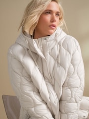 White Lightweight Quilted Jacket - Image 1 of 8