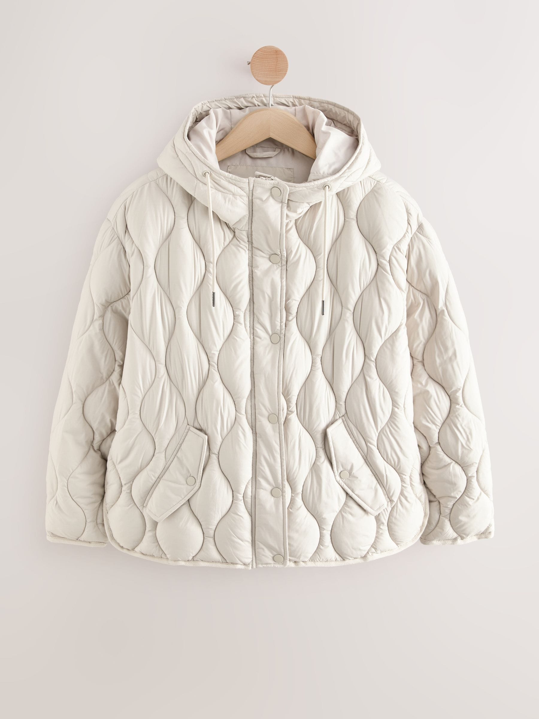 Buy Off White Lightweight Quilted Jacket from Next USA