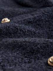 Navy Collarless Button Through Coatigan - Image 8 of 8