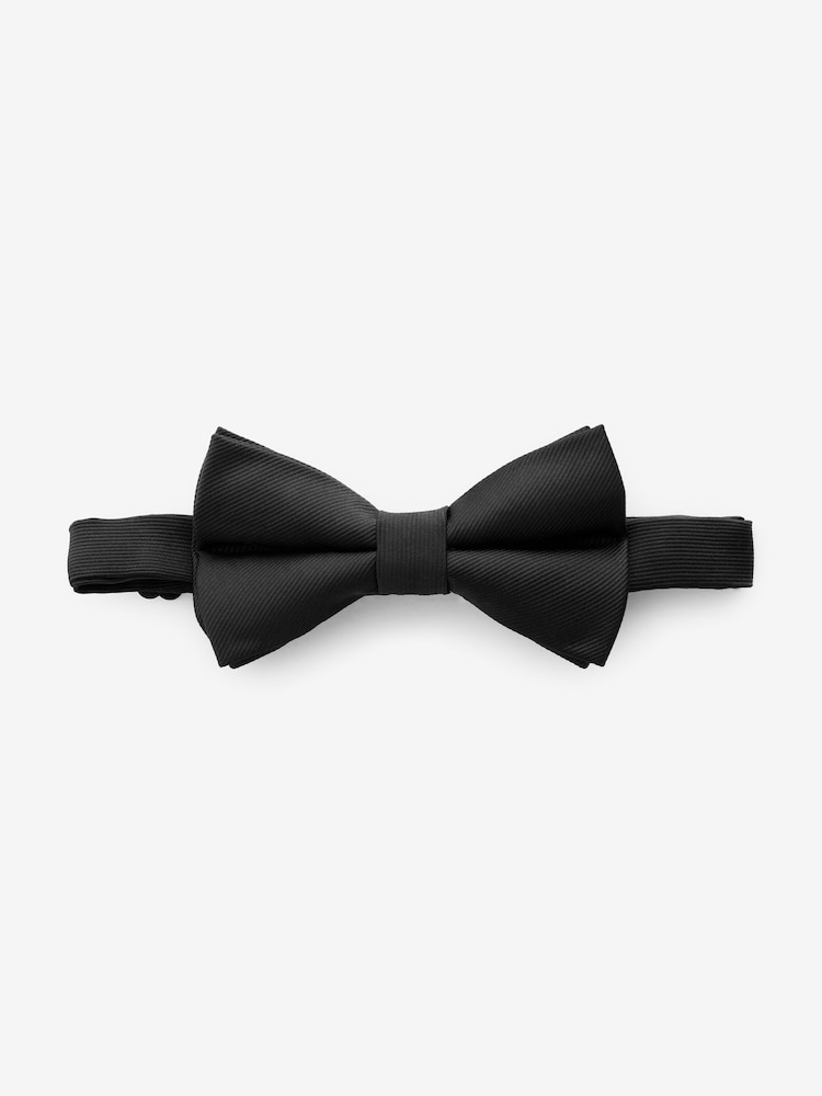 Black Twill Bow Tie - Image 1 of 5 Black Twill Bow Tie - Image 1 of 5