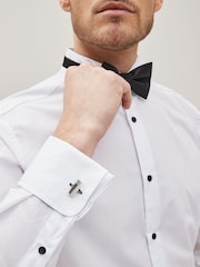 Black Bow Tie, Pocket Square And Cufflinks Set - Image 2 of 8