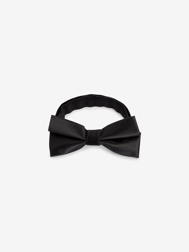 Black Bow Tie, Pocket Square And Cufflinks Set - Image 5 of 8