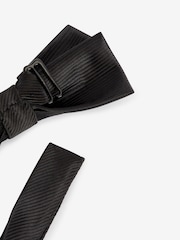 Black Bow Tie, Pocket Square And Cufflinks Set - Image 7 of 8